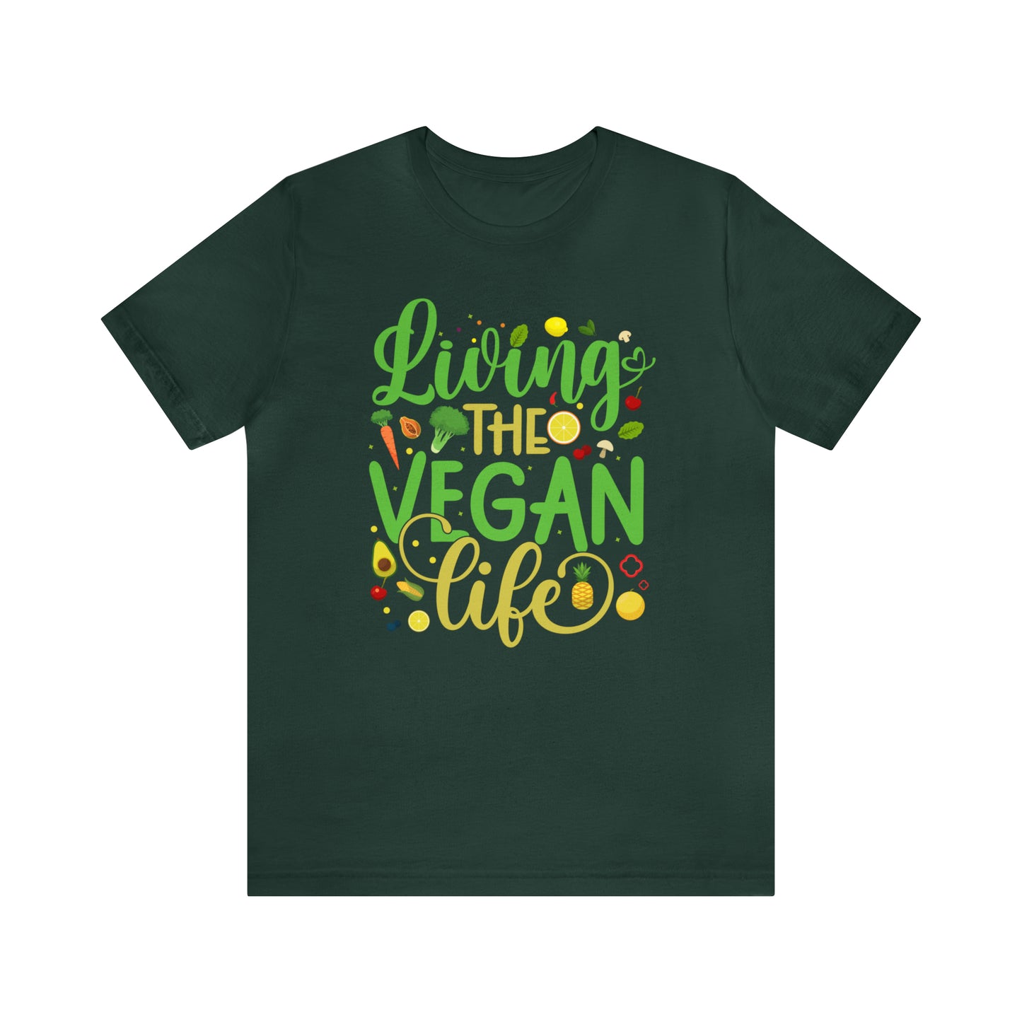 Vegan Life T Shirt forest
