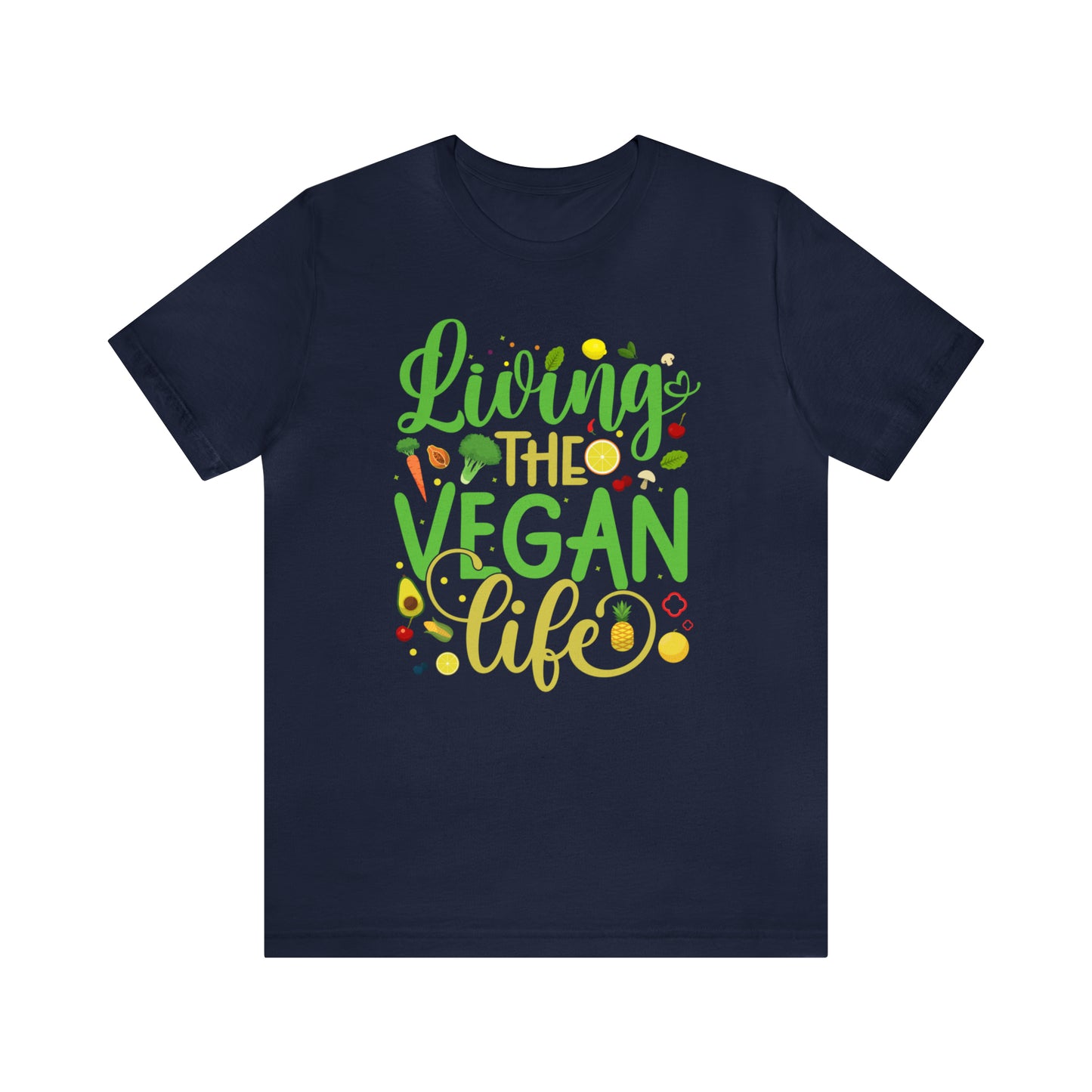 Vegan Life T Shirt navy