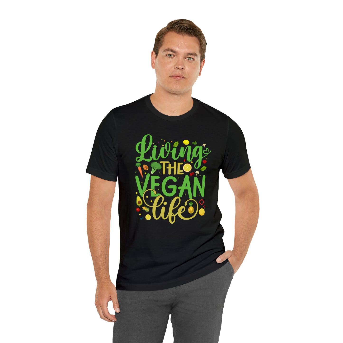 Vegan Life T Shirt black