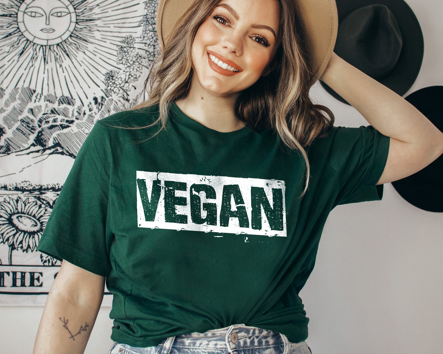 vegan shirt forest