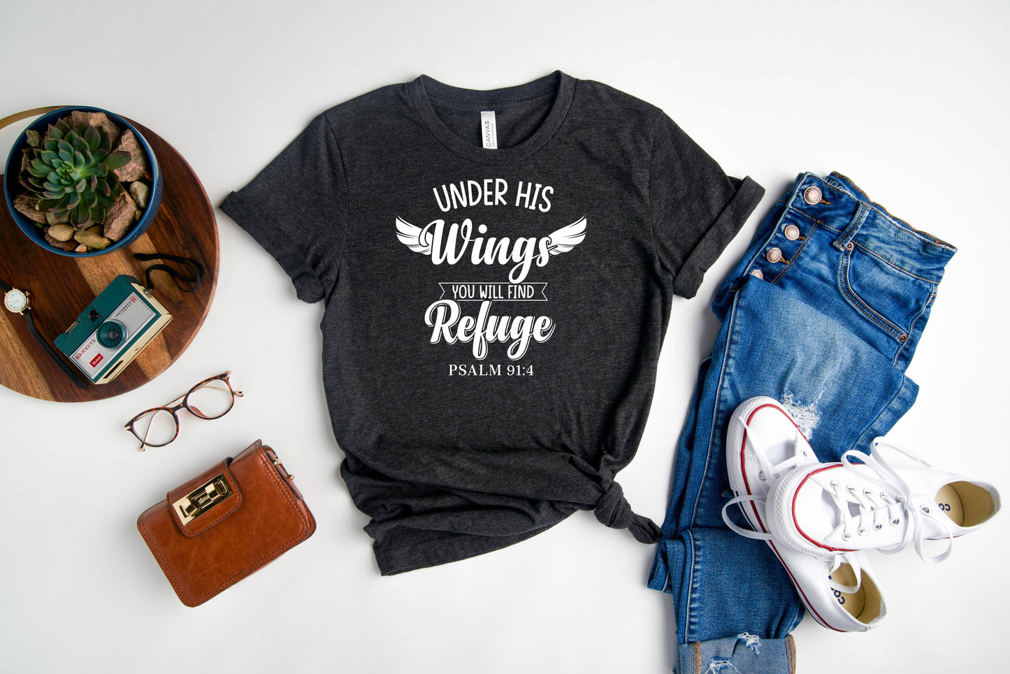 Psalm 91 Shirt - Under His Wings You Will Find Refuge