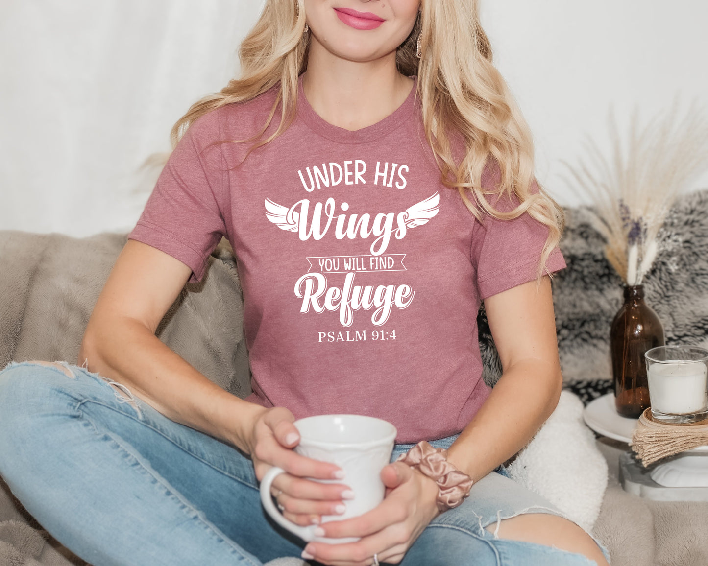 Under His wings you will find refuge shirt