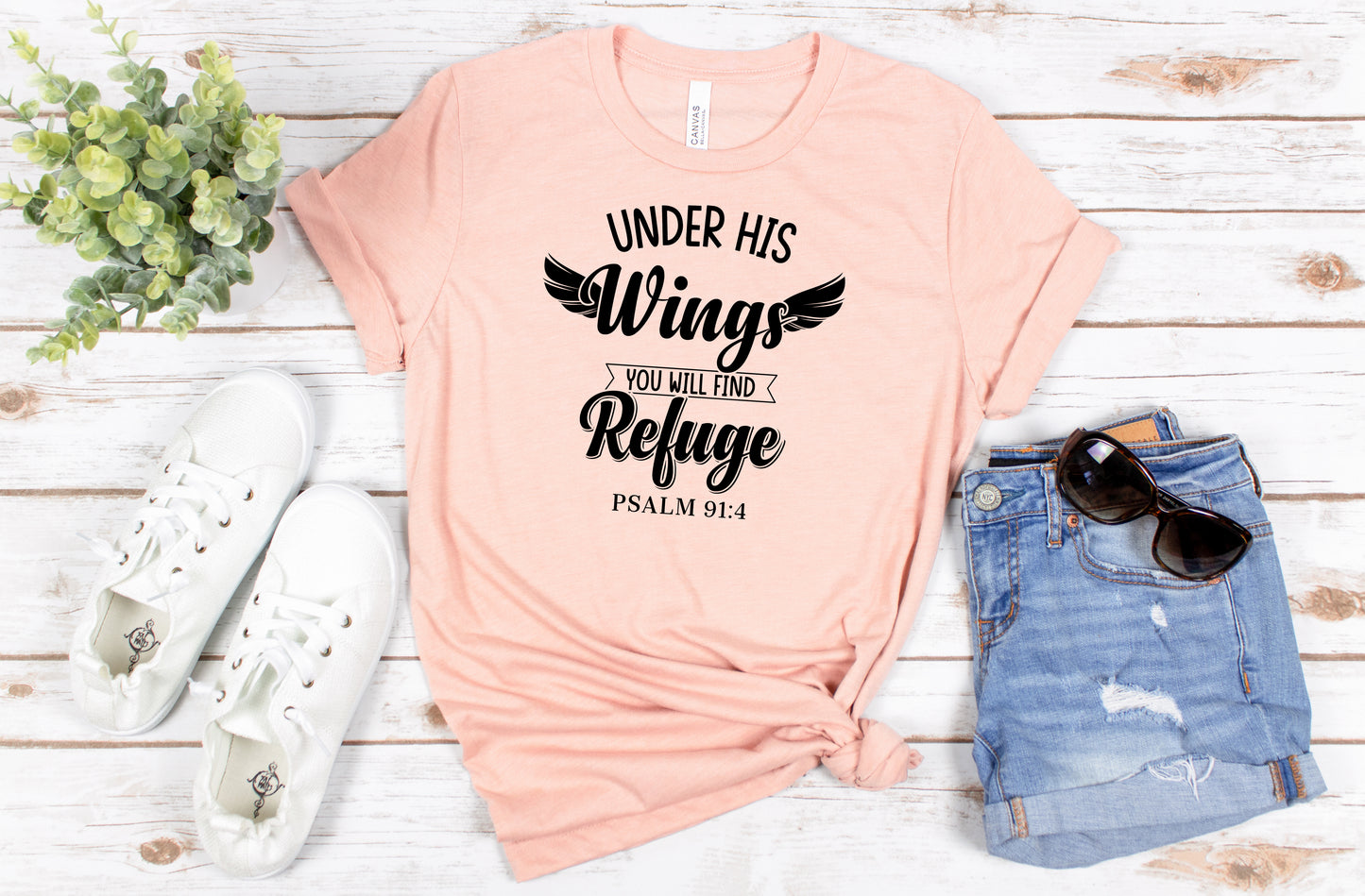 Psalm 91 Shirt - Under His Wings You Will Find Refuge